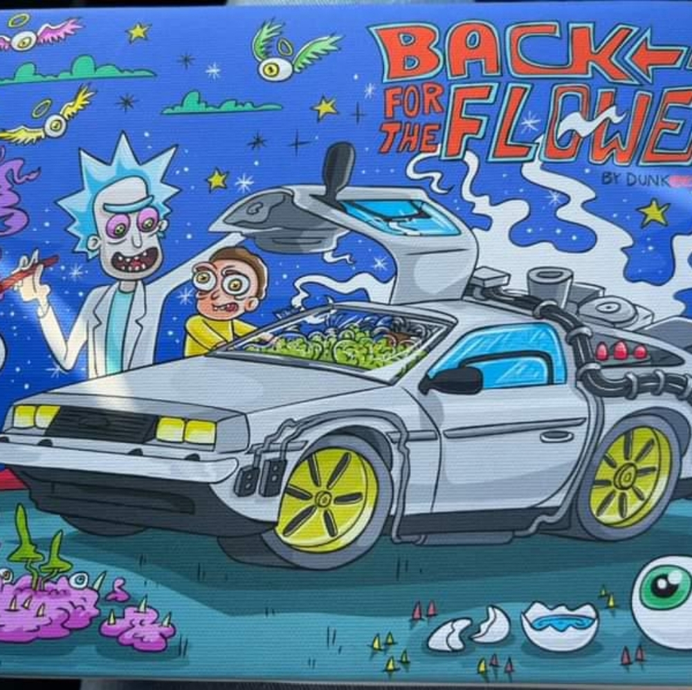 Rick and Morty painting 8'10